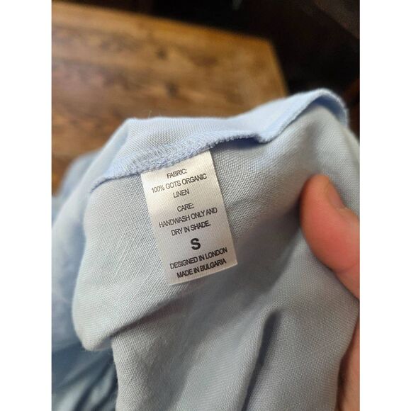 Casa Raki high neck 100% organic cotton mini dress sz Small - Picture 3 of 4